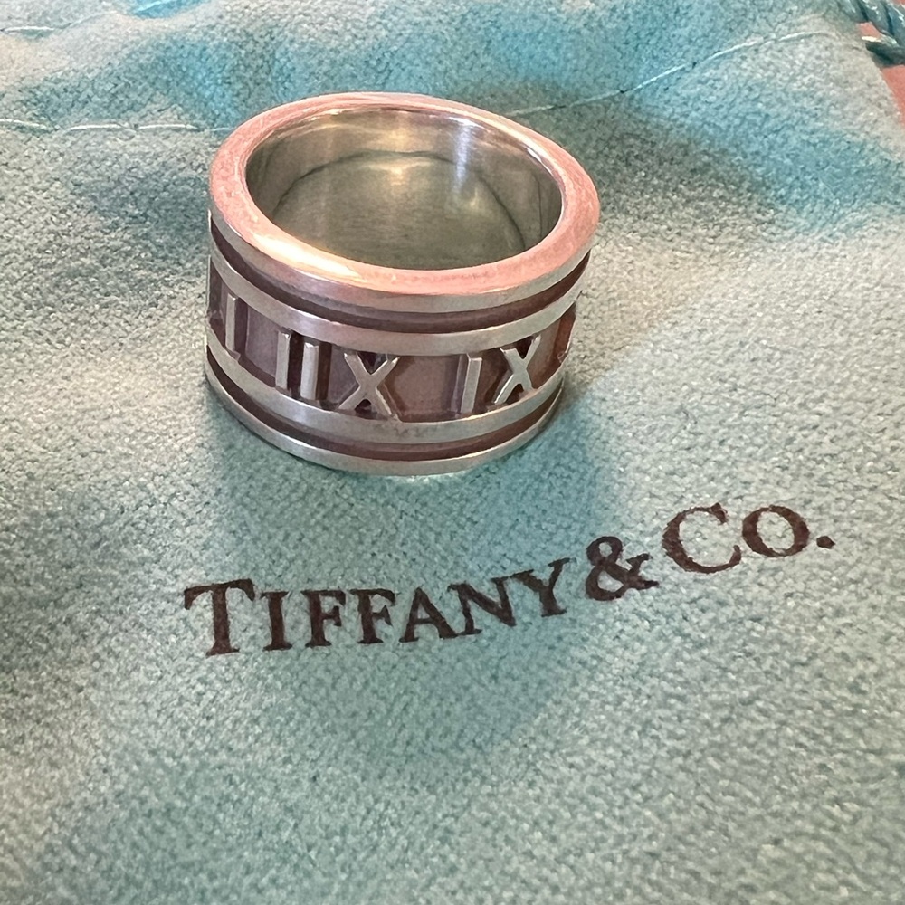 Tiffany & Co. Silver Roman Numeral Ring Size 5.25